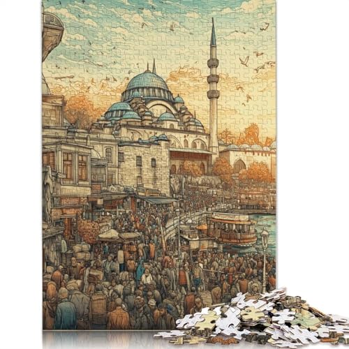 Istanbul Holzpuzzles Für Erwachsene 300 Teile Geburtstagsgeschenk Family Challenging Games Home Decor Educational Game Stress Relief Toy 300pcs (40x28cm) von SHUNXIFQ