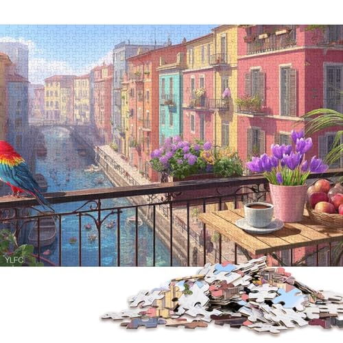 Italienischer Kanal Holzpuzzles 1000 Teile Erwachsene Wohnkultur Geburtstagsgeschenk Geschicklichkeitsspiel Für Die Ganze Familie Lernspiel Stress Relief 1000pcs (75x50cm) von SHUNXIFQ
