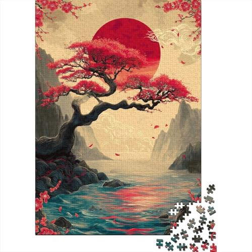 Japanische Kirschblüten Holzpuzzles Erwachsene 1000 Teile Family Challenging Games Geburtstagsgeschenk Home Decor Educational Game Entspannung Und Intelligenz 1000pcs (75x50cm) von SHUNXIFQ