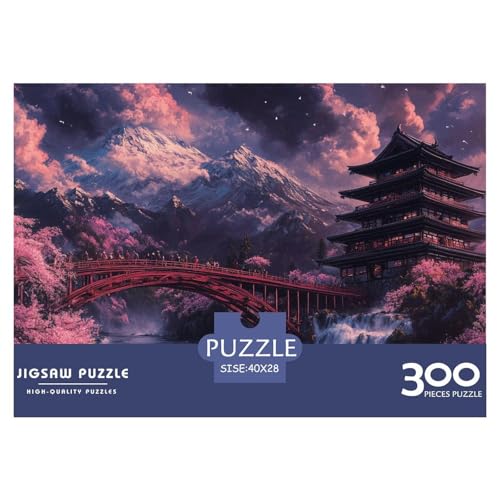 Japanische Landschaft Holzpuzzles Für Erwachsene 300 Teile Educational Game Family Challenging Games Home Decor Geburtstagsgeschenk Stress Relief 300pcs (40x28cm) von SHUNXIFQ