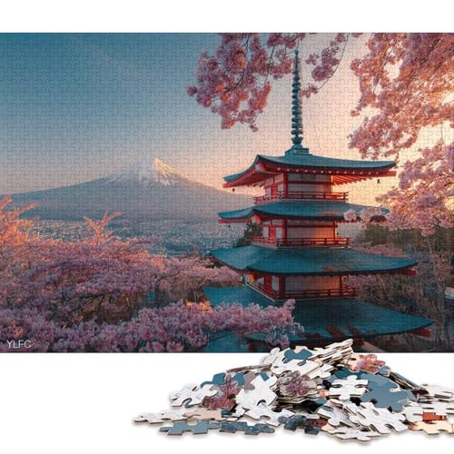 Japanische Pagode Holzpuzzles Erwachsene 300 Teile Geburtstagsgeschenk Family Challenging Games Moderne Wohnkultur Educational Game Stress Relief 300pcs (40x28cm) von SHUNXIFQ