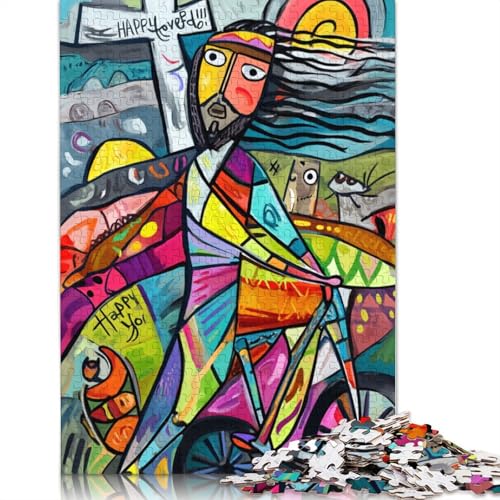 Jesus Christus Holzpuzzles Für Erwachsene 300 Teile Geburtstagsgeschenk Family Challenging Games Home Decor EduKatzeional Game Stress Relief 300pcs (40x28cm) von SHUNXIFQ