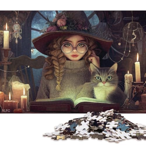 Junge Hexe Holzpuzzles Für Erwachsene 300 Teile Geburtstagsgeschenk Wohnkultur Lernspiel Family Challenging Games Entspannung Und Intelligenz 300pcs (40x28cm) von SHUNXIFQ