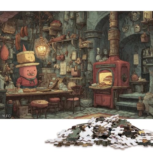 Käseladen Holzpuzzless Erwachsene 1000 Teile Educational Game Family Challenging Games Home Decor GeburtHirschsgeschenk Stress Relief 1000pcs (75x50cm) von SHUNXIFQ
