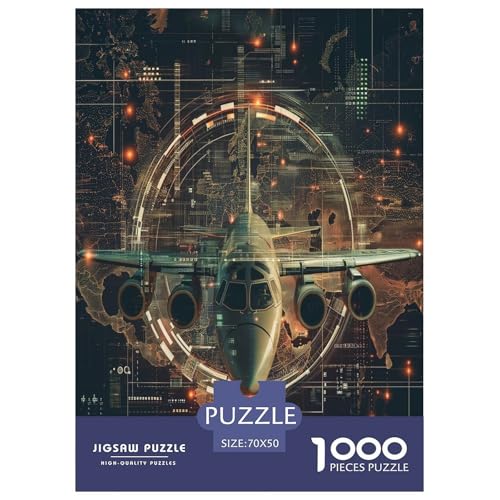 Kampfflugzeuge Puzzle 1000 Teile Schwer Puzzle Spielzeug Pädagogisches Spiel Impossible Herausforderung Spielzeug Für Erwachsene Kinder 70x50cm/1000pcs von SHUNXIFQ