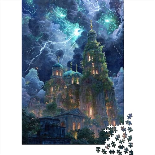 Kathedrale Holzpuzzles 1000 Teile Erwachsene Wohnkultur Family Challenging Games Geburtstagsgeschenk Educational Game Stress Relief 1000pcs (75x50cm) von SHUNXIFQ