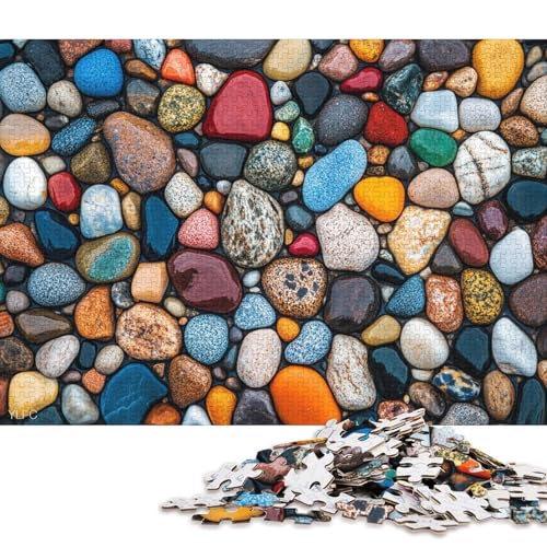 Kieselsteinmuster Holzpuzzles Für Erwachsene 1000 Teile Family Challenging Games Geburtstagsgeschenk Lernspiel Wohnkultur Stress Relief 1000pcs (75x50cm) von SHUNXIFQ