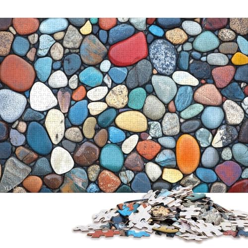 Kieselsteinmuster Holzpuzzless Erwachsene 1000 Teile Family Challenging Games Wohnkultur Lernspiel Geburtstagsgeschenk Entspannung Und Intelligenz 1000pcs (75x50cm) von SHUNXIFQ
