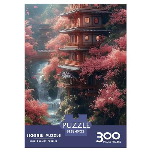 Kirschblüte Holzpuzzles Für Erwachsene 300 Teile Geburtstagsgeschenk Wohnkultur Lernspiel Family Challenging Games Entspannung Und Intelligenz 300pcs (40x28cm) von SHUNXIFQ