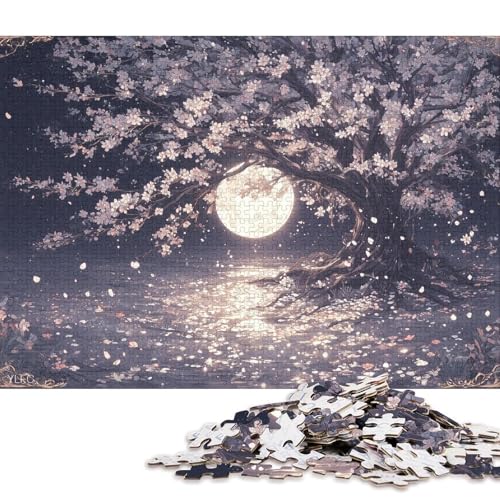 Kirschblüte Holzpuzzles Für Erwachsene 500 Teile GeburtHirschsgeschenk Wohnkultur Lernspiel Family Challenging Games Entspannung Und Intelligenz 500pcs (52x38cm) von SHUNXIFQ