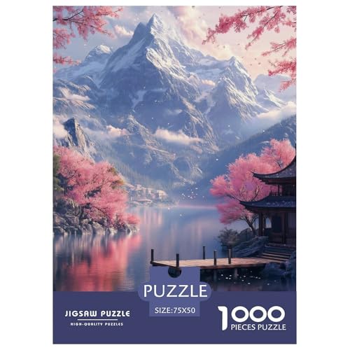 Kirschblüte Holzpuzzless Erwachsene 1000 Teile Family Challenging Games Wohnkultur Lernspiel Geburtstagsgeschenk Entspannung Und Intelligenz 1000pcs (75x50cm) von SHUNXIFQ