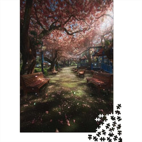 Kirschblüten Holzpuzzles 1000 Teile Erwachsene Wohnkultur Geschicklichkeitsspiel Für Die Ganze Familie Lernspiel Geburtstagsgeschenk Stress Relief 1000pcs (75x50cm) von SHUNXIFQ