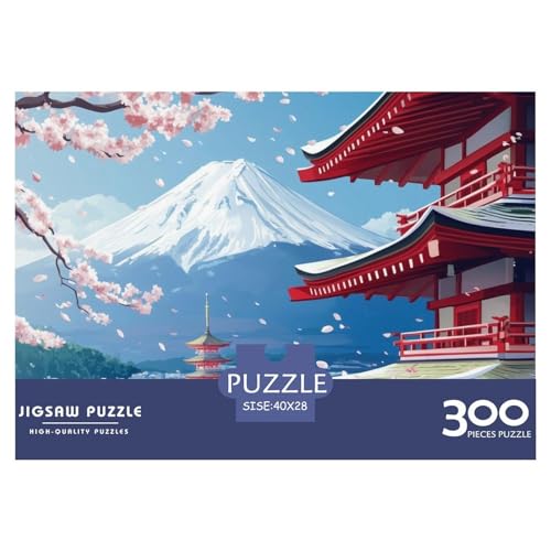 Kirschblüten Holzpuzzles Erwachsene 300 Teile Family Challenging Games Educational Game Wohnkultur Geburtstagsgeschenk Stress Relief 300pcs (40x28cm) von SHUNXIFQ