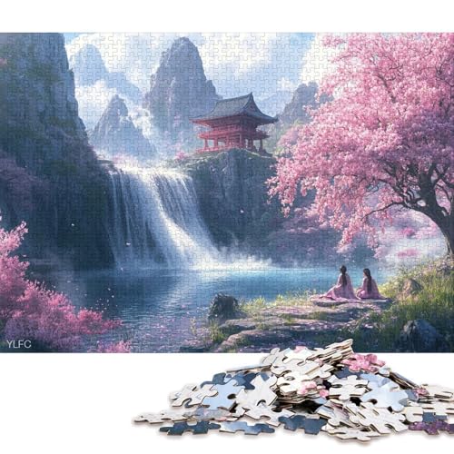 Kirschblütenbaum Holzpuzzles 300 Teile Erwachsene Wohnkultur Geburtstagsgeschenk Geschicklichkeitsspiel Für Die Ganze Familie Lernspiel Stress Relief 300pcs (40x28cm) von SHUNXIFQ