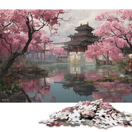 Kirschblütes Holzpuzzless Erwachsene 300 Teile Family Challenging Games Wohnkultur Lernspiel GeburtHirschsgeschenk Entspannung Und Intelligenz 300pcs (40x28cm) von SHUNXIFQ