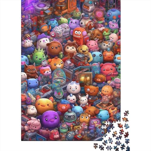 Kleine Kreaturen Holzpuzzles 1000 Teile Für Erwachsene Family Challenging Games Moderne Wohnkultur EduKatzeional Game Geburtstagsgeschenk Stress Relief 1000pcs (75x50cm) von SHUNXIFQ