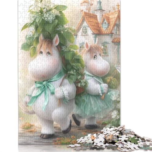 Kleine Mu Holzpuzzles 300 Teile Für Erwachsene Wohnkultur Geburtstagsgeschenk Family Challenging Games EduKatzeional Game Stress Relief Toy 300pcs (40x28cm) von SHUNXIFQ