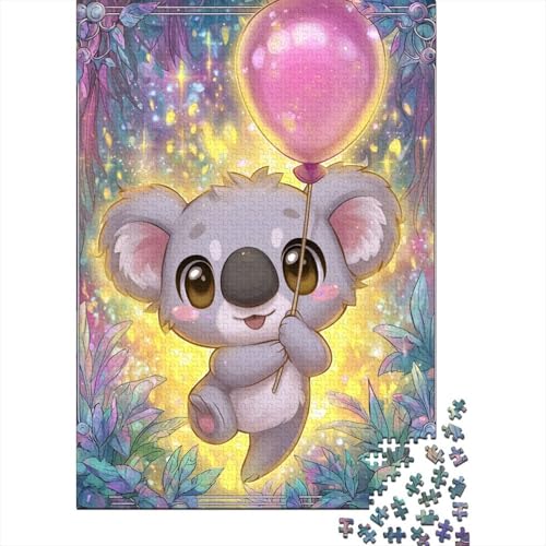 Kleiner Koala Holzpuzzles Für Erwachsene 1000 Teile Wohnkultur Geburtstagsgeschenk EduKatzeional Game Family Challenging Games Stress Relief Toy 1000pcs (75x50cm) von SHUNXIFQ