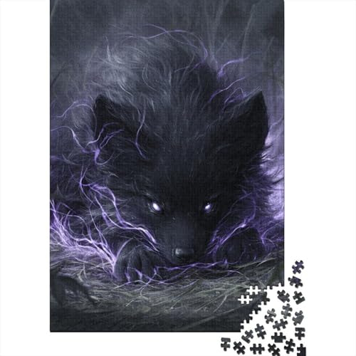 Kleiner Wolf Holzpuzzles Erwachsene 1000 Teile Family Challenging Games Home Decor Lernspiel Geburtstagsgeschenk Stress Relief Toy 1000pcs (75x50cm) von SHUNXIFQ