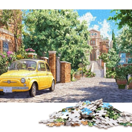 Kleines Anwesen Holzpuzzles 1000 Teile Erwachsene Geburtstagsgeschenk Family Challenging Games Moderne Wohnkultur EduKatzeional Game Stress Relief Toy 1000pcs (75x50cm) von SHUNXIFQ