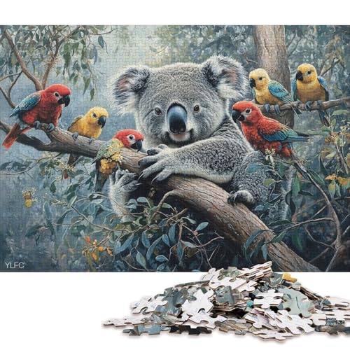 Koala Holzpuzzles Für Erwachsene 1000 Teile Geburtstagsgeschenk Wohnkultur Lernspiel Family Challenging Games Entspannung Und Intelligenz 1000pcs (75x50cm) von SHUNXIFQ