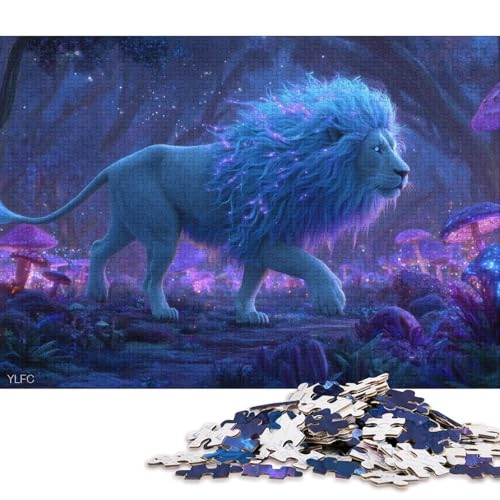 König der Löwen Holzpuzzles Erwachsene 300 Teile Lernspiel Geschicklichkeitsspiel Für Die Ganze Familie GeburtHirschsgeschenk Home Decor Stress Relief 300pcs (40x28cm) von SHUNXIFQ