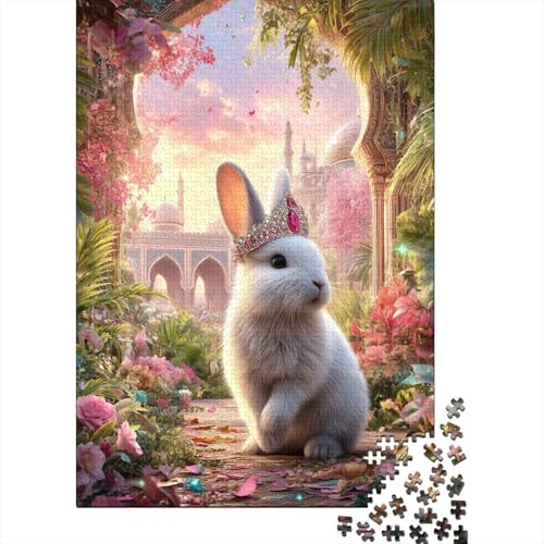 Kronenhase Holzpuzzles 1000 Teile Erwachsene Wohnkultur Geschicklichkeitsspiel Für Die Ganze Familie Lernspiel Geburtstagsgeschenk Stress Relief 1000pcs (75x50cm) von SHUNXIFQ