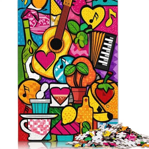 Kubanische Musik Holzpuzzles Für Erwachsene 300 Teile Educational Game Family Challenging Games Home Decor Geburtstagsgeschenk Stress Relief 300pcs (40x28cm) von SHUNXIFQ