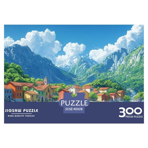 Lago Como Holzpuzzles Erwachsene 300 Teile Geburtstagsgeschenk Educational Game Wohnkultur Family Challenging Games Stress Relief 300pcs (40x28cm) von SHUNXIFQ