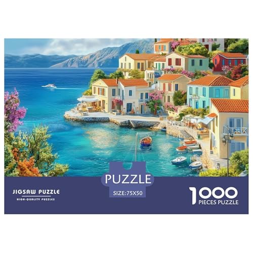 Lake Como Holzpuzzles 1000 Teile Für Erwachsene Geburtstagsgeschenk Educational Game Moderne Wohnkultur Family Challenging Games Stress Relief Toy 1000pcs (75x50cm) von SHUNXIFQ