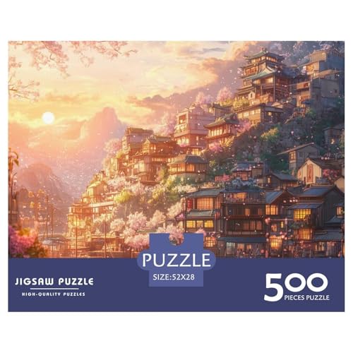 Lake Como Holzpuzzles 500 Teile Erwachsene Family Challenging Games Moderne Wohnkultur Educational Game Geburtstagsgeschenk Stress Relief 500pcs (52x38cm) von SHUNXIFQ