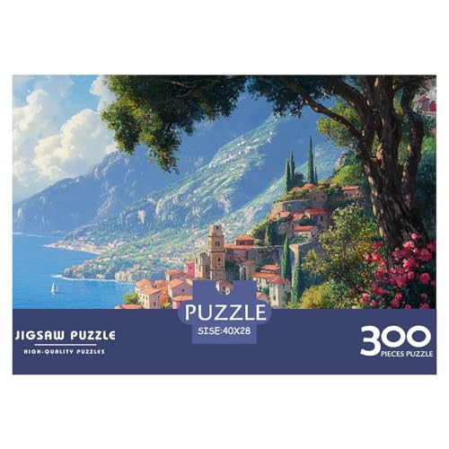 Lake Como Holzpuzzless 300 Teile Für Erwachsene Wohnkultur Geburtstagsgeschenk Educational Game Family Challenging Games Stress Relief Toy 300pcs (40x28cm) von SHUNXIFQ