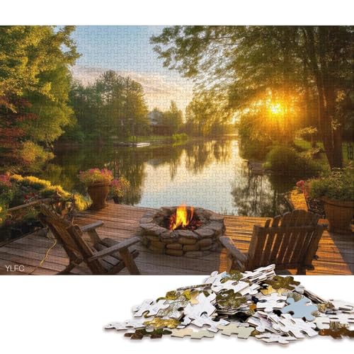 Landhaus Holzpuzzles Für Erwachsene 1000 Teile Family Challenging Games Geburtstagsgeschenk Lernspiel Wohnkultur Stress Relief 1000pcs (75x50cm) von SHUNXIFQ