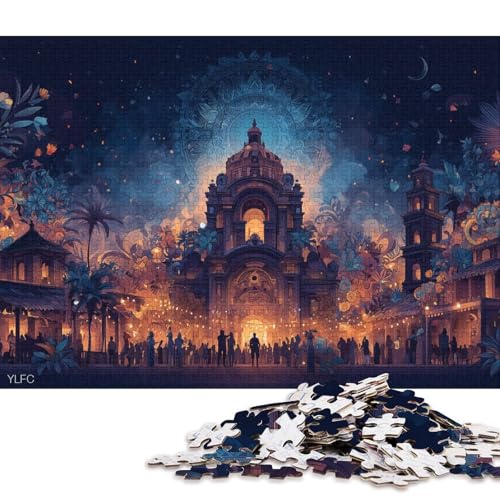 Lateinamerikanisches Festival Holzpuzzles 500 Teile Erwachsene Wohnkultur Geschicklichkeitsspiel Für Die Ganze Familie Lernspiel Geburtstagsgeschenk Stress Relief 500pcs (52x38cm) von SHUNXIFQ