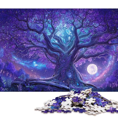 Lebensbaum Erwachsene Holzpuzzless 300 Teile Home Decor Lernspiel GeburtHirschsgeschenk Family Challenging Games Stress Relief Toy 300pcs (40x28cm) von SHUNXIFQ