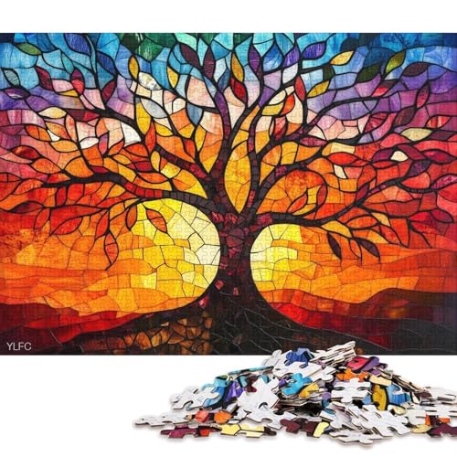 Lebensbaum Holzpuzzles Erwachsene 1000 Teile Geburtstagsgeschenk Family Challenging Games Moderne Wohnkultur Educational Game Stress Relief 1000pcs (75x50cm) von SHUNXIFQ