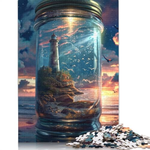 Lighthouse Holzpuzzles Für Erwachsene 300 Teile Geburtstagsgeschenk Wohnkultur Lernspiel Family Challenging Games Entspannung Und Intelligenz 300pcs (40x28cm) von SHUNXIFQ