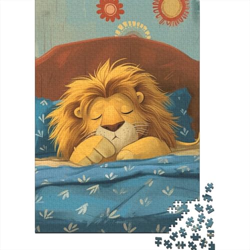 Lion Holzpuzzles 1000 Teile Für Erwachsene Geburtstagsgeschenk Lernspiel Family Challenging Games Home Decor Entspannung Und Intelligenz 1000pcs (75x50cm) von SHUNXIFQ