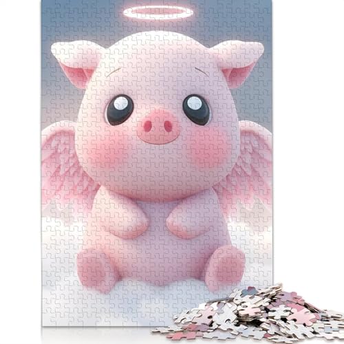 Little Flying Pig Holzpuzzles Für Erwachsene 500 Teile Geburtstagsgeschenk Wohnkultur Lernspiel Family Challenging Games Entspannung Und Intelligenz 500pcs (52x38cm) von SHUNXIFQ