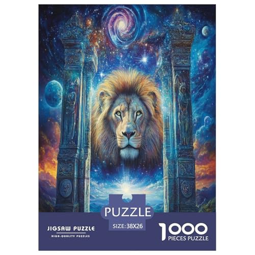 Löwen Puzzles 1000 Teile Schwer Puzzle Spielzeug Pädagogisches Spiel Impossible Herausforderungsspielzeug Für Erwachsene Und Kinder Ab 12 Jahren 38x26cm/1000pcs von SHUNXIFQ
