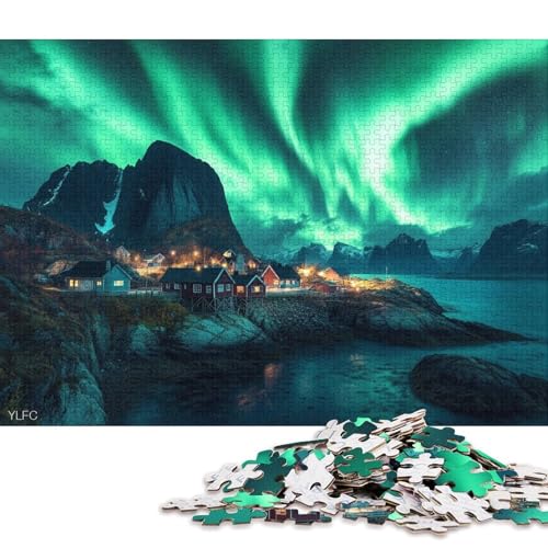 Lofoten, Norwegen Holzpuzzles 1000 Teile Für Erwachsene Wohnkultur Geburtstagsgeschenk Family Challenging Games Educational Game Stress Relief Toy 1000pcs (75x50cm) von SHUNXIFQ