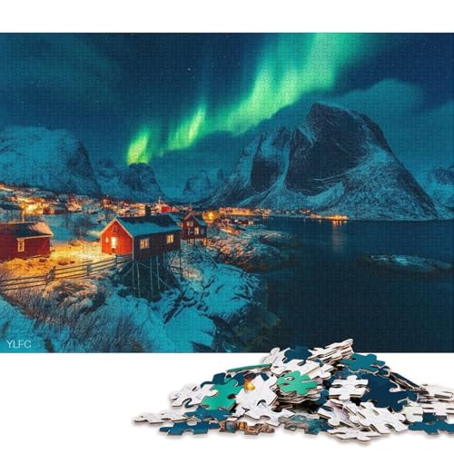 Lofoten, Norwegen Holzpuzzles Erwachsene 300 Teile Home Decor Family Challenging Games Educational Game Geburtstagsgeschenk Stress Relief Toy 300pcs (40x28cm) von SHUNXIFQ
