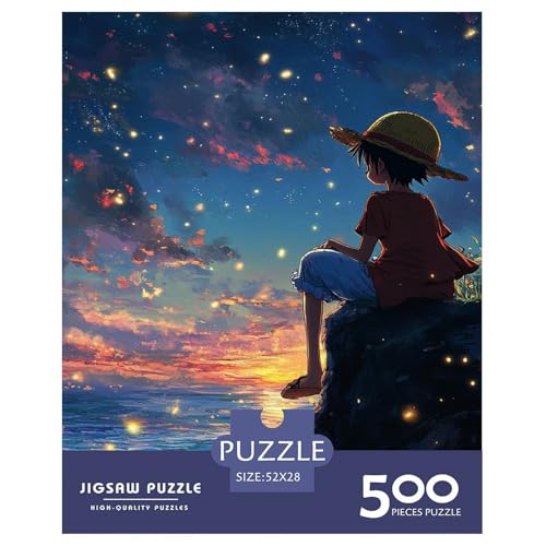 Luffy Holzpuzzless Für Erwachsene 500 Teile Wohnkultur Lernspiel Family Challenging Games Geburtstagsgeschenk Stress Relief Toy 500pcs (52x38cm) von SHUNXIFQ