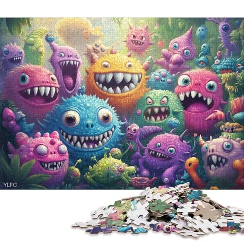 Lustige Monster Holzpuzzless Erwachsene 300 Teile Family Challenging Games Wohnkultur Lernspiel Geburtstagsgeschenk Entspannung Und Intelligenz 300pcs (40x28cm) von SHUNXIFQ