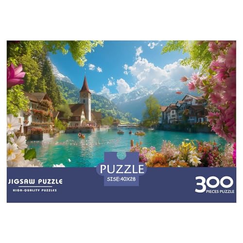 Luzern Holzpuzzles 300 Teile Erwachsene Geburtstagsgeschenk Wohnkultur Educational Game Family Challenging Games Stress Relief Toy 300pcs (40x28cm) von SHUNXIFQ