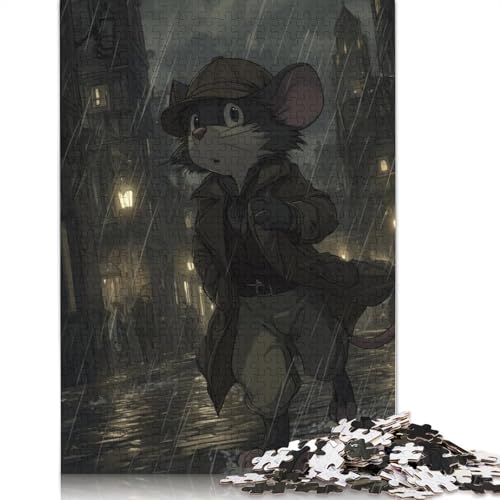 Mäusedetektive Holzpuzzles Erwachsene 500 Teile Lernspiel Geschicklichkeitsspiel Für Die Ganze Familie Geburtstagsgeschenk Home Decor Stress Relief 500pcs (52x38cm) von SHUNXIFQ