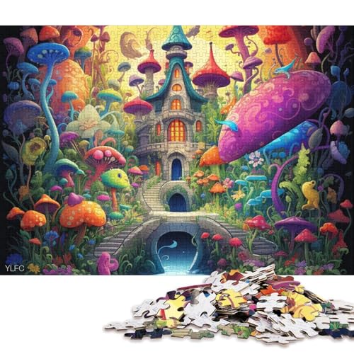 Magic Castle Holzpuzzles Erwachsene 500 Teile Home Decor Family Challenging Games Educational Game Geburtstagsgeschenk Stress Relief Toy 500pcs (52x38cm) von SHUNXIFQ