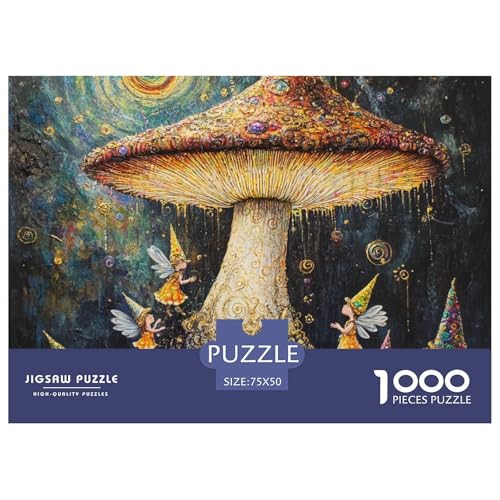 Magic Pilz Haus Holzpuzzless Für Erwachsene 1000 Teile Family Challenging Games Wohnkultur Geburtstagsgeschenk Lernspiel Stress Relief Toy 1000pcs (75x50cm) von SHUNXIFQ