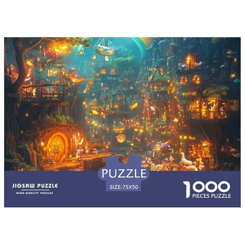 Magische Meeresboden Holzpuzzles Für Erwachsene 1000 Teile Wohnkultur Geburtstagsgeschenk Educational Game Family Challenging Games Stress Relief Toy 1000pcs (75x50cm) von SHUNXIFQ