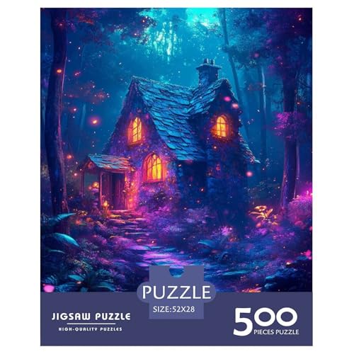 Magische Pilze Holzpuzzles Für Erwachsene 500 Teile Family Challenging Games Geburtstagsgeschenk Lernspiel Wohnkultur Stress Relief 500pcs (52x38cm) von SHUNXIFQ